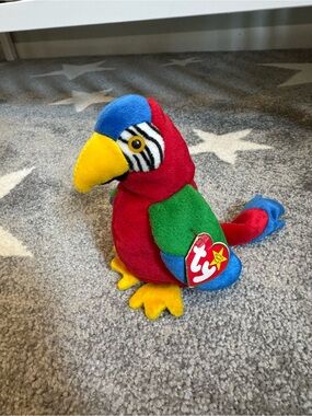 Ty Multicolor Parrot Plush - Red, Green, Blue, Yellow